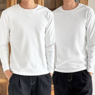 제제룩 남자 기모 라운드 긴팔티 2P