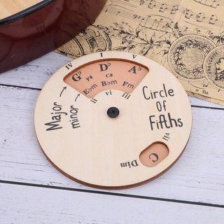 Circle of Fifths Wheel 나무 코드 휠 뮤지컬 교육 도구 기타 학습 노트 키 서명, 01 CHINA, 1개
