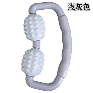 按摩滾輪 肌肉放鬆 穴道按摩 頸肩背按摩 輕巧便攜 舒緩疲勞, 淺灰色, 1個
