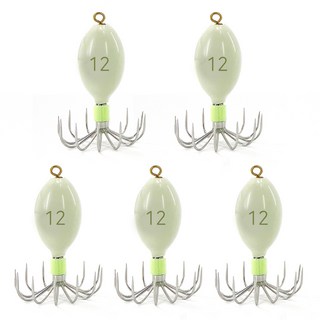 야광명주 애자 갑오징어 문어 야광봉돌 에자 쭈꾸미낚시채비 한팩 쭈꾸미 애자, 5개입, 1세트