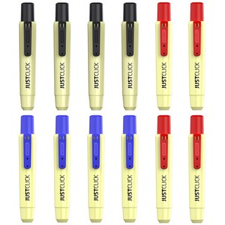 모리스 저스트클릭 유성매직 M2 1다스, 블랙4개+레드4개+블루4개(12개입), 1개