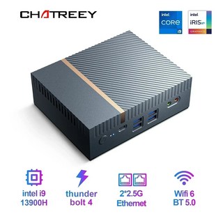 Chatreey IT12 미니 PC 인텔 코어 i5 1340P i7 13700H i9 12900H 13900H 게임용 데스크탑 PCIe 4.0 Wifi 6 Thunderbolt 4, WIN11 Pro, i9 12900H DDR4, 1TB, 32GB