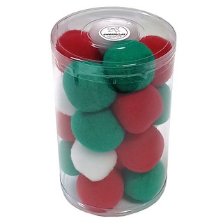 체리아트 크리스마스 트리장식 폼폼이 솜방울 오너먼트 통포장, 40mm