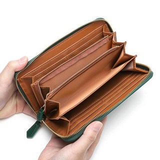 真皮長夾 拉鍊長夾