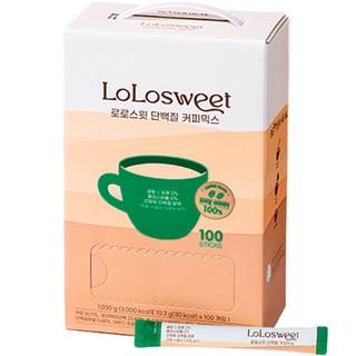 로로스윗 스테비아 단백질 프로틴 커피믹스 무설탕 당제로 제로슈가 커피, 10.3g, 100개입, 1개