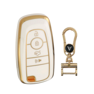 브룸허브 포드 링컨 스마트키 케이스, LC01-32, 골드화이트