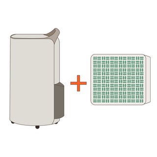 LG전자 휘센 DQ203PECAK 오브제컬렉션 제습기 + 공기청정키트 20L 듀얼 인버터 저소음 연속 배수 자동건조 대용량 가정용 제습기