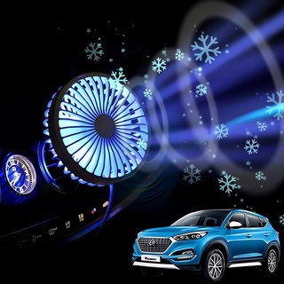 투싼 자동차 송풍구 팬 차량 용 에어컨 송풍기 쿨러 통풍 장치 냉 풍기 쿨링 전자 기, 블랙