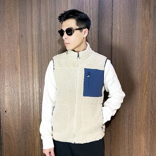 TELLURIDE CLOTHING 刷毛背心 立領 男款 背心外套 淺卡其 CQ79