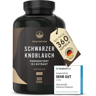 독일 트루네이처 TRUE NATURE Black Garlic Extract 블랙 갈릭 흑마늘 추출물, 5개