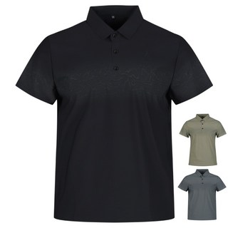 세련된 원톤 패턴 남자 나일론 골프 카라 반팔티 일상룩 일상 라운딩