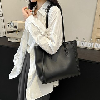 베네피온 여성 가죽 쇼퍼백 가벼운 데일리 숄더백