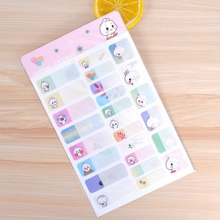 DIY手寫防水姓名貼紙 學生卡通名字標籤 水杯文具用品姓名貼, 1個, 2. 小包子 ( 中下.棒棒糖）