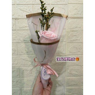 玫瑰花束/情人節花束/畢業花束/母親節花束/乾燥花束/康乃馨花束/生日花束/婦女節禮物, 粉色, 1個