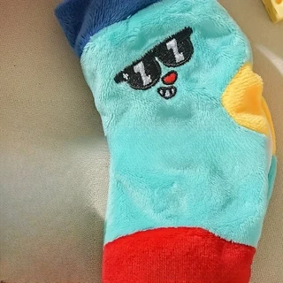 삐걱거리는 봉제 강아지 장난감 재미있는 봉제 양말 소형견 및 중형견 고양이용 귀여운 애완동물 씹는 장난, 04 Blue