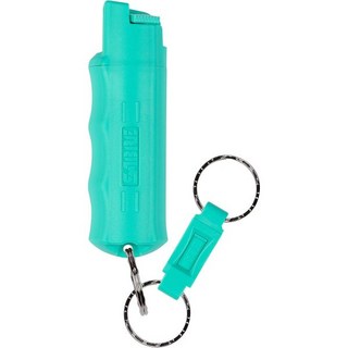 사브레 페퍼 스프레이 빠른 분리 키체인으로 간편 휴대 및 신속 접근 손가락 그립으로 더 정확하고 조준 최대 경찰력 OC 0.54액량온스 안전하고 사용이 간편한 안전장치, Mint