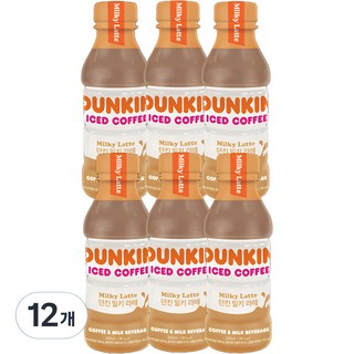DUNKIN DONUTS 咖啡牛奶拿鐵, 400ml, 12個