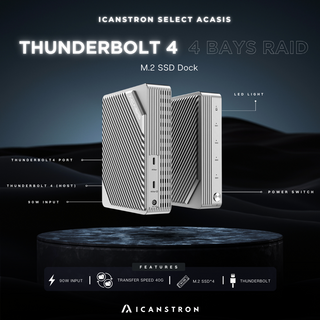 ACASIS Thunderbolt4 40Gpbs 4-Bay RAID M.2 NVMe SSD Dock, 臺灣/美國