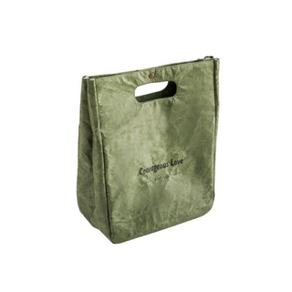 復古暗夜綠可扣手提袋 時尚環保購物袋 便攜午餐袋, 1個