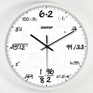 수학 벽시계 독특한 방정식 학원시계 인테리어시계, B. 화이프 프레임, 14인치