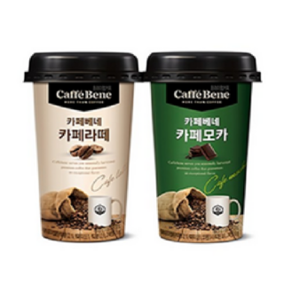 카페베네 컵 커피 카페라떼10컵+카페모카10컵, 20세트, 200ml