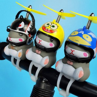 허니잼 LED 자전거벨 킥보드 전조등 크락션 벨 킥보드 액세서리 용품 (헬멧포함), 1개, 햄찌램프벨(색상랜덤)