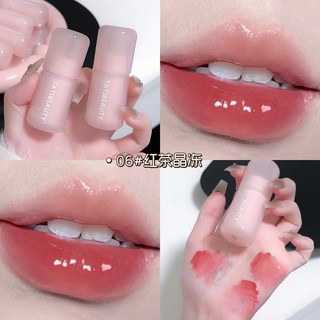 唇部精華 唇釉鏡面唇蜜 持久水潤嘟嘟脣蜜, 1個, 大冰桶唇釉, 06紅茶晶凍