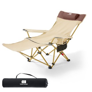 탄씨엔쯔 탄스트라이더 4단 조절 라운지 싱글 등받이 의자 + 발 패드 TXZ TXCAF34041179, 1개, 카키