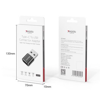 台灣公司現貨/Type c 轉 USB 充電 傳輸/適用手機、電腦、充電器、usb擴充器/type c轉接usb, 1個, yesido-Type c母轉USB公頭