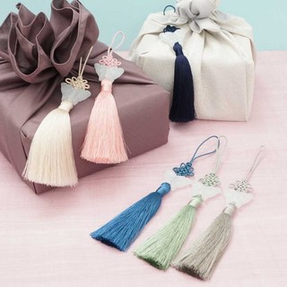 나비장식 노리개 보자기포장 포장노리개 한복노리개 한복소품 한복장식 외국인선물, 02.카키그레이 나비국화매듭노리개, 1개