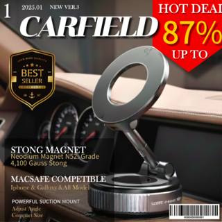 카필드 차량용 초강력 흡착식 휴대폰거치대, 블랙, 1개