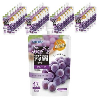 오리히로 탱글 곤약젤리 포도맛, 130g, 24개