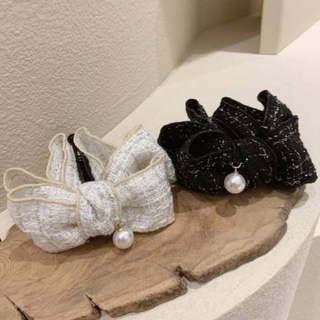 韓國甜美格子蝴蝶結香蕉夾 一組2入 氣質小香風髮夾 公主髮飾 多款可選