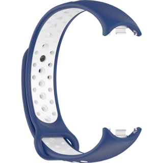 小米手環 10 9 8 米10 米9 米8 透氣錶帶 1入 替換錶帶, 午夜藍+白, 1個