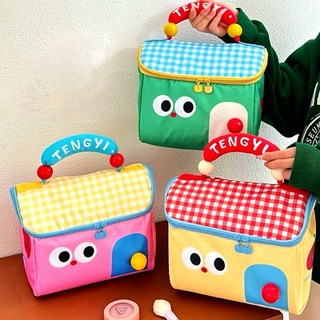 라플 보온보냉 소풍 캐릭터 도시락 가방, 옐로우, 1개, 1단