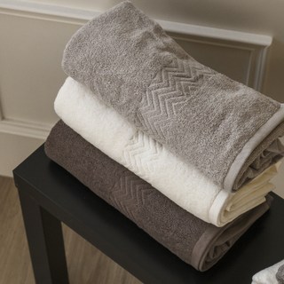 mooin Vinka 頭髮毛巾 純棉毛巾 擦手毛巾 浴室毛巾 浴巾 水波紋毛巾 毛巾 小毛巾 水波紋, 咖,毛巾 (75x33cm), 1個