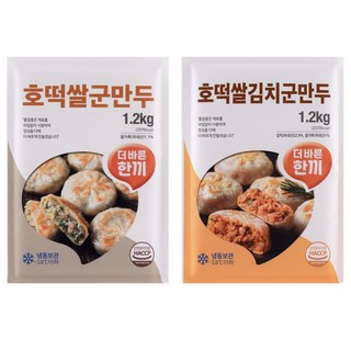 더바른한끼 호떡쌀군만두 고기1.2kg+김치1.2kg 국내산 생야채 국내산 고기 최상의맛 1.2kg 2봉, 2.4kg, 1세트