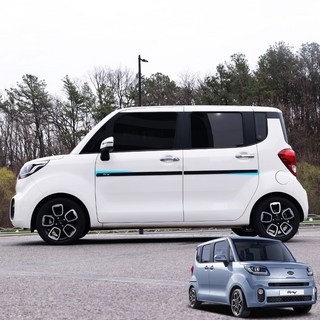 영카클럽 레이 호환 꾸미기 아크릴 도어 가드 문콕 방지 차량 악세사리 튜닝 용품, 블랙 사이드 도어가드