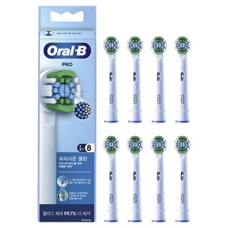 Oral-B 歐樂B Pro Preseason Clean電動牙刷替換刷頭 白色, EB20RX, 8入