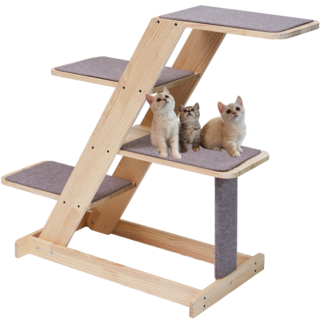 더따슴 먼치킨 원목 캣타워 5단, 혼합색상, 1개