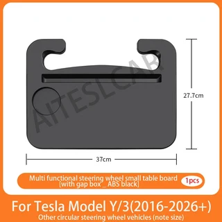 테슬라 모델 Y 주니퍼 모델 3 하이랜드 2016-2025 스티어링 휠 노트북 트레이 식사 테이블 휴대용 사무실, 01 Black