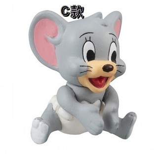 【M.M小舖】現貨 BANDAI 轉蛋 扭蛋 湯姆貓與傑利鼠桌上小物 貓抓老鼠 全5款, 1個, C款/小不點3Z632