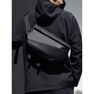 諾貝達 2026 秋季時尚磁扣斜挎包 男單肩包 機車包, 中性灰【普通卡扣】,無規格