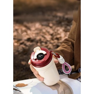 세라믹텀블러 브랜드, D.SmokeBlank-Frost지능형온도표시, 1개, 400ml