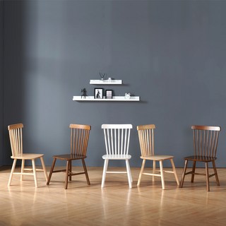 인테리어레시피 원목 톤체어 보컨셉 편한 식탁의자, 화이트, 1개