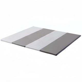 抗菌超大防撞摺疊墊 4cm厚 (寶寶爬行墊/遊戲墊), 120*120cm四折, 灰+白