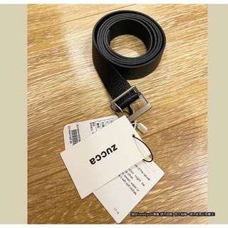 ZUCCa 黑色牛皮雙環皮帶 日本製專櫃正品