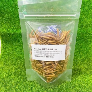 Minishow 高蛋白麵包蟲 25g 寵物點心, 1個