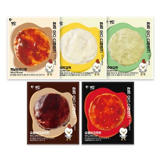 뺀닭 소스 듬뿍 한끼 닭가슴살 스테이크 5종 혼합 세트, 40개, 100g