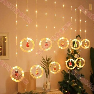 台南出貨 聖誕節專用LED窗簾臥室房間燈串浪漫布置usb燈串, 3米10掛五角星【帶掛鉤】,暖白USB遙控款【5V供電】, 1個